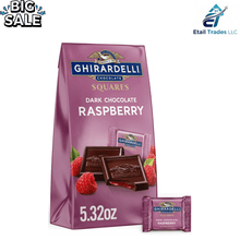Dark Chocolate Candy SQUARES with Raspberry Filling, 5.32 oz Bag