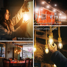 DAYBETTER 4 Pack Vintage LED Edison Bulbs, E26 Led Bulb 60W Equivalent, Dimmable Bulbs, High Brightness 800 LM Warm White 2700K, ST58 Antique LED Filament Bulbs, Clear Glass Style for Home — Complimentary Gift with $30+ Orders; If the Gift Is...