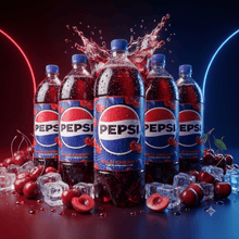 Pepsi Wild Cherry Cola Soda Pop Bottles, Refreshing Wild Cherry Flavored Carbonated Soft Drink, 2 Liter Bottles, 5 Pack