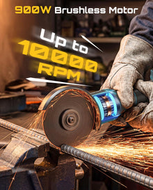 SEESII Cordless Angle Grinder 4-1/2 Inch, 10000RPM Brushless Motor — Complimentary Gift with $132+ Orders; If the Gift Is Out of Stock or Its Price Rises, Order Cancelled with Full Refund Before Shipment