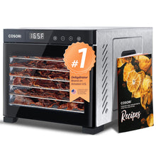 Cosori Food Dehydrator, 6 Steel Trays, 95–165°F Control, 600W, 48H Timer — Complimentary Gift with $256+ Orders; If the Gift Is Out of Stock or Its Price Rises, Order Cancelled with Full Refund Before Shipment
