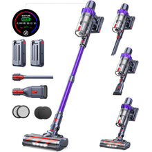 Cordless Stick Vacuum, 550W 45KPA, 110 Min Runtime, 2 Batteries, Pet Hair — Complimentary Gift with $256+ Orders; If the Gift Is Out of Stock or Its Price Rises, Order Cancelled with Full Refund Before Shipment