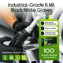 Inspire Black Nitrile Gloves, Heavy Duty 6 Mil Disposable — Complimentary Gift with $45+ Orders; If the Gift Is Out of Stock or Its Price Rises, Order Cancelled with Full Refund Before Shipment