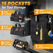 TICONN Heavy Duty Tool Bag Organizer, Portable Tool Box with Shoulder Strap — Complimentary Gift with $72+ Orders; If the Gift Is Out of Stock or Its Price Rises, Order Cancelled with Full Refund Before Shipment