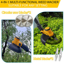 Cordless Weed Wacker for Dewalt 20V Battery, 12" 4-in-1 Trimmer/Edger/Brush Cutter, Tool Only — Complimentary Gift with $188+ Orders; If the Gift Is Out of Stock or Its Price Rises, Order Cancelled with Full Refund Before Shipment