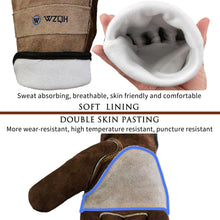 WZQH Leather Work Gloves for Men or Women.Gardening,Welding,Coffee-grey L — Complimentary Gift with $54+ Orders; If the Gift Is Out of Stock or Its Price Rises, Order Cancelled with Full Refund Before Shipment