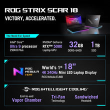 ASUS ROG Strix SCAR 18 (2026) G835LXG-XB97 18" 4K 240Hz MiniLED Intel Core Ultra 9 290HX Plus RTX 5090 32GB DDR5 2TB SSD — Complimentary Gift with $4158+ Orders — Ships When Available