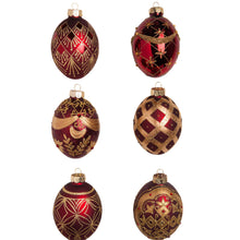 Balsam Hill Brilliant Bordeaux Egg Bauble Ornaments, Vintage Style, 6 Pieces — Complimentary Gift with $138+ Orders; If the Gift Is Out of Stock or Its Price Rises, Order Cancelled with Full Refund Before Shipment