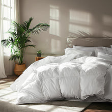 Serta Goose Feather Down Fiber Comforter Queen Size - Duvet Insert - Bedding Comforter 90 x 90 Inch White — Complimentary Gift with $312+ Orders; If the Gift Is Out of Stock or Its Price Rises, Order Cancelled with Full Refund Before Shipment