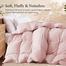 Joysoul Queen Size Down Comforter - Goose Down &amp; Feather Fiber Fill, Hotel Pink Duvet Insert (88" X 88") — Complimentary Gift with $78+ Orders; If the Gift Is Out of Stock or Its Price Rises, Order Cancelled with Full Refund Before Shipment
