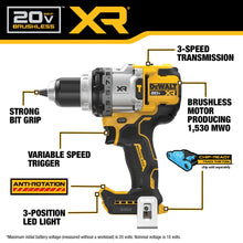 DEWALT 20V MAX XR 1/2 Inch Brushless Cordless Hammer Drill, Battery Not Included (DCD1007B) — Complimentary Gift with $369+ Orders; If the Gift Is Out of Stock or Its Price Rises, Order Cancelled with Full Refund Before Shipment