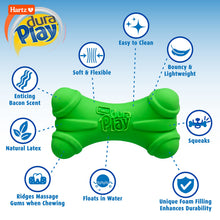 Hartz DuraPlay Bone Squeaky Latex Dog Toy, Large, 3 Pack — Complimentary Gift with $45+ Orders; If the Gift Is Out of Stock or Its Price Rises, Order Cancelled with Full Refund Before Shipment