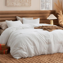 Bedsure Queen Comforter Set Prewashed Soft Bedding Set 3Pcs White 90"x90" — Complimentary Gift with $78+ Orders; If the Gift Is Out of Stock or Its Price Rises, Order Cancelled with Full Refund Before Shipment