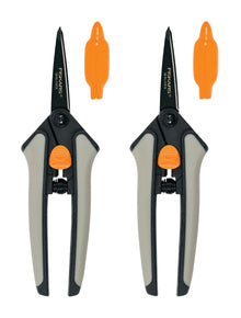 Fiskars Non-Stick Softgrip Micro-Tip Pruning Snip, 2 Pack — Complimentary Gift with $70+ Orders; If the Gift Is Out of Stock or Its Price Rises, Order Cancelled with Full Refund Before Shipment