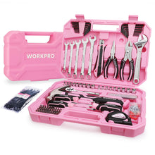 WORKPRO 284PCS Pink Tool Set, Portable Home Basic Tool Kit Box for Women — Complimentary Gift with $72+ Orders; If the Gift Is Out of Stock or Its Price Rises, Order Cancelled with Full Refund Before Shipment