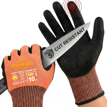 TitanFlex A5 Cut Resistant Gloves, Extreme Protection, Sandy Nitrile Grip — Complimentary Gift with $38+ Orders; If the Gift Is Out of Stock or Its Price Rises, Order Cancelled with Full Refund Before Shipment