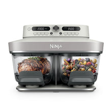 Ninja Crispi DualZone Glass Air Fryer Bone 6-in-1 2x4 Qt DD101IV2 — Complimentary Gift with $552+ Orders; If the Gift Is Out of Stock or Its Price Rises, Order Cancelled with Full Refund Before Shipment