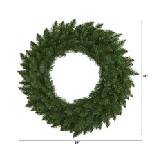 Nearly Natural 24 in Artificial Pine Wreath with 35 Clear LED Lights — Complimentary Gift with $69+ Orders; If the Gift Is Out of Stock or Its Price Rises, Order Cancelled with Full Refund Before Shipment