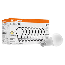 Sylvania ECO Bulb, A19 60W Equivalent, Efficient 9W, 7 Year, 750 Lumens, 2700K, Non-Dimmable, Frosted, Soft White - 8 Pack (40821) — Complimentary Gift with $49+ Orders; If the Gift Is Out of Stock or Its Price Rises, Order Cancelled with Ful...