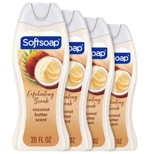 Softsoap Coconut Butter Scrub Body Wash 4-Pack — Complimentary Gift with $37+ Orders; If the Gift Is Out of Stock or Its Price Rises, Order Cancelled with Full Refund Before Shipment