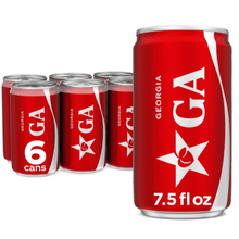 Coca-Cola Soda Pop Mini Cans, 7.5 fl oz, 6 count