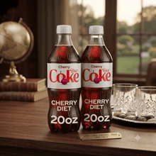 Diet Coke Cherry Diet Soda Pop Bottle, 20 fl oz 2 pack