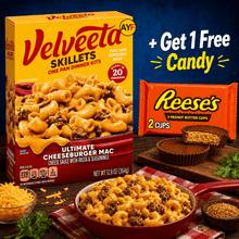 Velveeta Cheeseburger Mac Skillet 12.8oz One Pan Dinner Kit, Easy Ready to Cook Cheesy Pasta Meal, Quick Family Dinner Lunch Comfort Food Snack