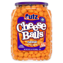 Utz Cheese Balls 23 oz Barrel | Crunchy Cheese Flavored Snack Balls | Big Party Size Barrel | Cheesy Puff Snacks for Parties, Movie Night, Game Day & Family Sharing