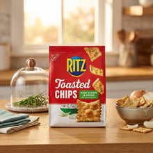RITZ Toasted Chips Sour Cream and Onion Crackers, Party Snacks, 8.1 oz