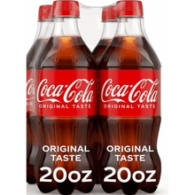 (Pack 4) Coca-Cola Soda Pop Bottle, 20 fl oz