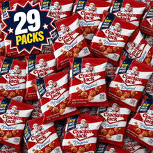 Cracker Jack Sweet & Salty Popcorn Snack Bags, 29 Count Bulk Pack, Classic Caramel Coated Popcorn with Peanuts, Individually Wrapped Ready-to-Eat Snack Packs, Crunchy Caramel Popcorn Treats, On-the-Go Snacks for Lunch Boxes, School, Work, Travel