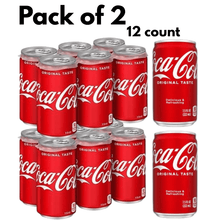 (Pack of 2) Coca-Cola Original Soda Mini Cans, 7.5 fl oz 6 Pack