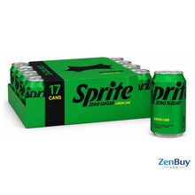 Sprite Zero Sugar Lemon Lime Soda, 12 fl oz Cans, 17 Pack – Zero Calorie Refreshing Soft Drink