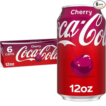 Coca-Cola Cherry Soda Pop, 12 fl oz, 6 Pack Cans
