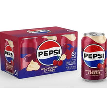New Soda Wild Cherry And Cream, 12 fl oz Can, 6 Count