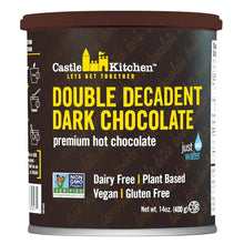 Castle Kitchen Double Decadent Dark Hot Chocolate Mix - Winter Favorite - Vegan, Plant Based, Gluten Free, Dairy Free, Non-GMO Project Verified.