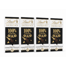 4-Pack 100% Cocoa Unsweetened Chocolate Bar, Pure Cocoa Flavor, 1.7oz (50g), Dark Chocolate Bar