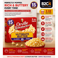 "Ultimate Butter Gourmet Microwave Popcorn by Orville Redenbacher's, 3 Oz Bags" ( 15PK )