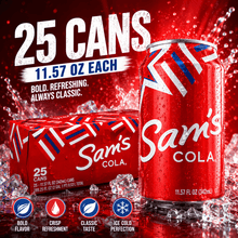 Sam's Cola Soda Pop, 288 fl oz, tot... 25 Pack Cans