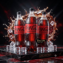 Coca-Cola Zero Sugar Soda Pop Bottles, Zero Sugar Cola Flavored Carbonated Soft Drink for Sharing, 1.25 Liter Bottles, 3 Pack
