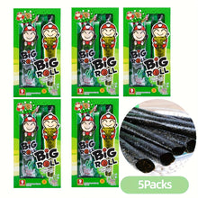[5 Packs] TAO KAE NOI, Big Roll Grilled Seaweed Roll - Original Flavor, 9pcs/Pack, 32.4G 1.14Oz/Pack Leisure Snack, Party Snack