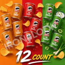 12 Pack Pringles Grab N’ Go Variety Pack Potato Crisps – Assorted Flavored Chips Cups, Individual Crispy Snack Packs, Lunchbox Snacks, Office Snacks, Party Pack, Road Trip Snacks & Movie Night Treats
