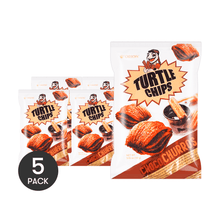 5Packs, ORION, Turtle Chips Chocolate Churros Flavor, Crispy Korean Party Corn Snacks, 5.64oz/Pack