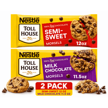 1 pack Nestle Toll House Chocolate Baking Chips Variety Pack – Milk Chocolate & Semi Sweet, 2 Bags