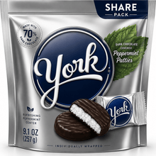 York Dark Chocolate Covered Peppermint Patties Share Pack 9.1 oz – Premium Silver Resealable Candy Bag