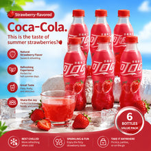 Coca-Cola Strawberry Flavor Soda, Limited Edition Refreshing Carbonated Drink, 16.91oz