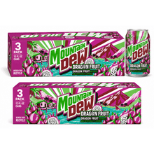 (Pack of 2) Mountain Dew Soda Dragon Fruit 12 fl oz, 6 Count.