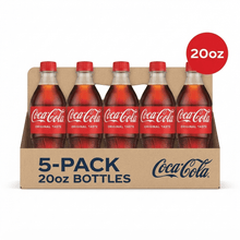Coca-Cola Soda Pop Bottle, 20 fl oz 5 Packs