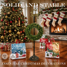 Adjustable Cast Iron Reindeer Wreath Stand, Front Door Hanger & Display Hook — Complimentary Gift with $70+ Orders; If the Gift Is Out of Stock or Its Price Rises, Order Cancelled with Full Refund Before Shipment