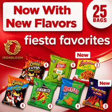 Frito-Lay Fiesta Mix Variety Pack Chips & Snacks 25 Count, Assorted Spicy & Crunchy Individual Snack Bags, Doritos, Cheetos, Fritos & Lay’s Lunchbox Snacks Kids, School, Office, Travel, Party & Family Pack